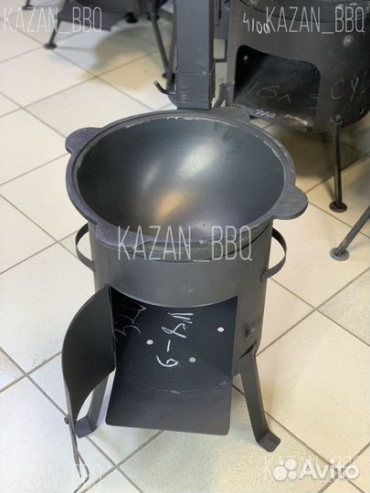 Комплект казан чугунный и печь с трубой