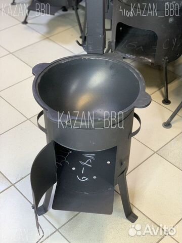 Комплект казан чугунный и печь с трубой