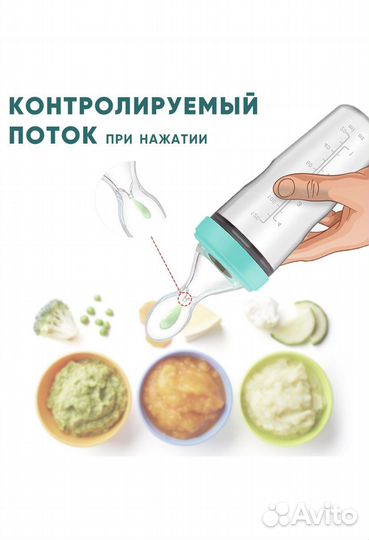 Бутылочка для кормления с ложкой