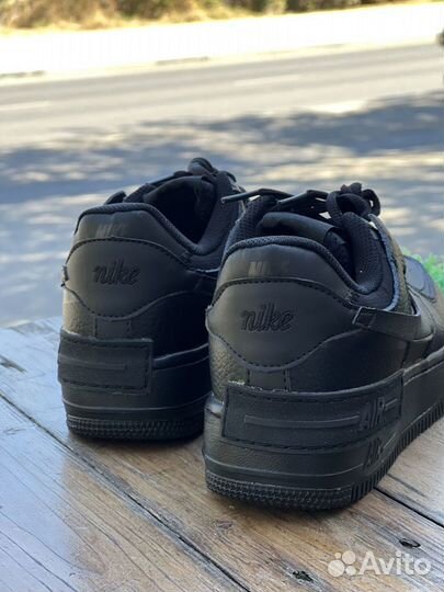 Nike Air Force 1 Shadow черные