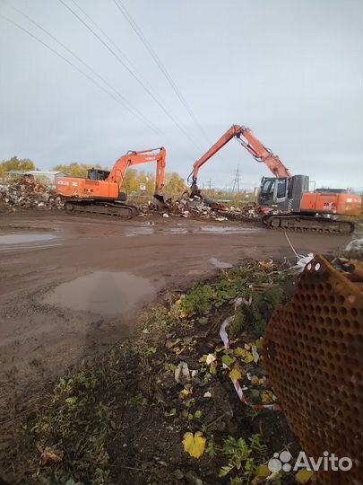 Услуги гусеничного экскаватора гидромолот