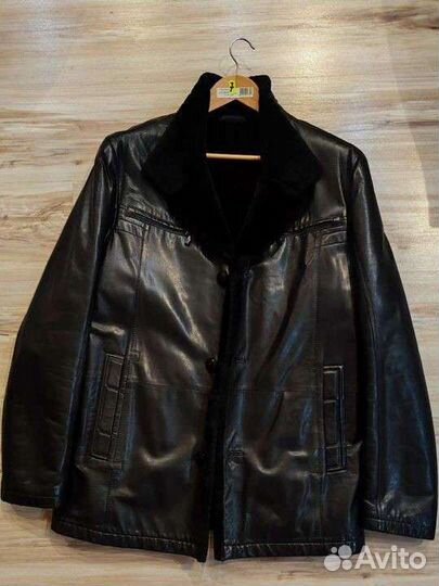 Кожаная дубленка мужская