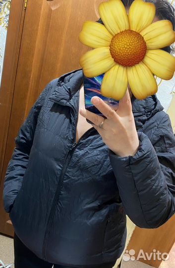 Куртка пуховичок Uniqlo XL с капюшоном