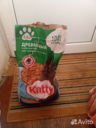 Древесный наполнитель для кошачьего туалета Katty
