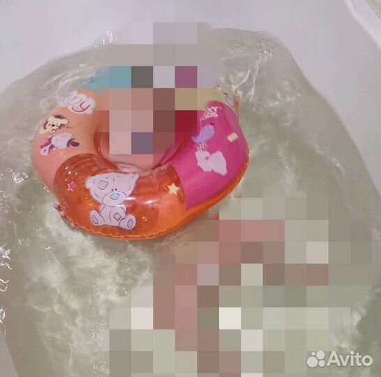 Круг для купания в подарок водный коврик с рыбками