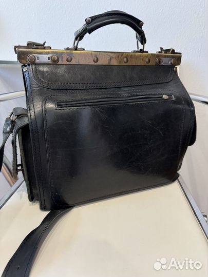 Портфель саквояж кожаный мужской