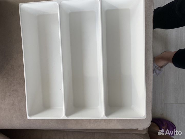 Лоток для столовых приборов, белый, 32x31 см IKEA