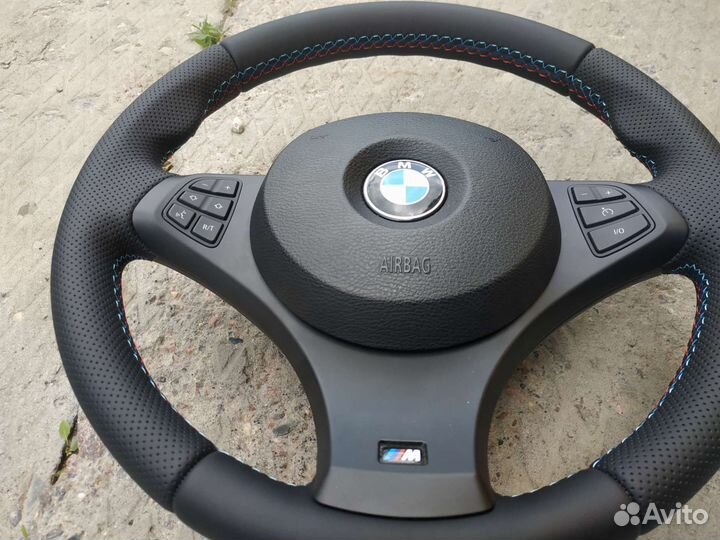 Руль бмв X-3 e83 X5 e53 M-tex с аэрбегом