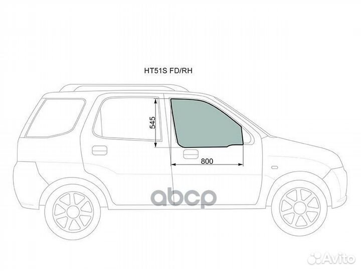 Стекло боковое опускное (Спереди/ Справа/ Цвет