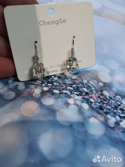 Серьги под хрусталь