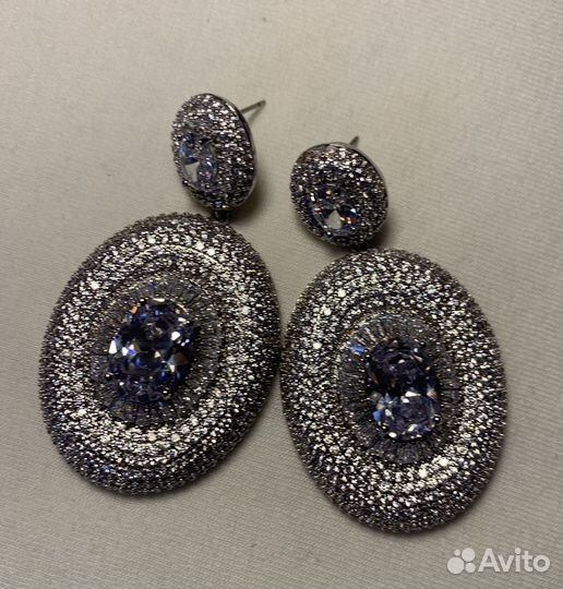 Серьги вечерние с камнями