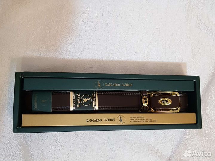 Ремень кожаный коричневый новый мужской