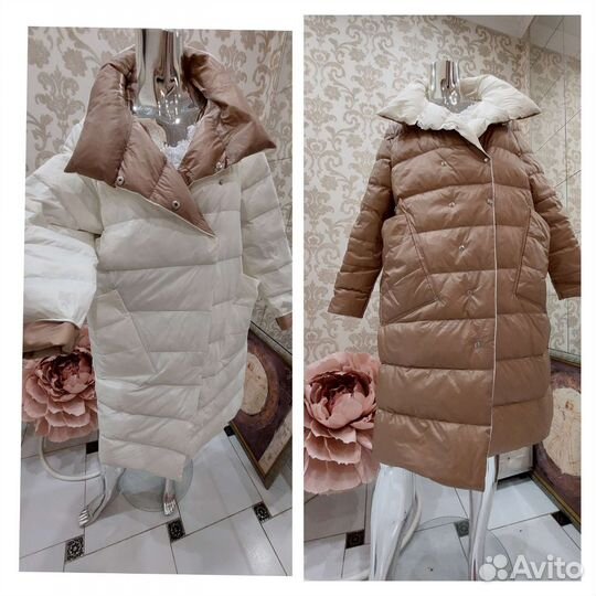 Двустроннее пальто легкий пуховик Турци пух 48-50