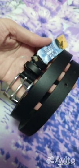 Новый ремень Black Tortoise, нат. кожа, черный