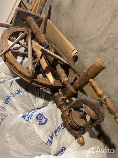 Прялка + веретено деревянные старинные