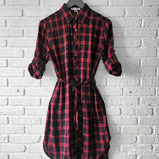 Платье рубашка женская 44
