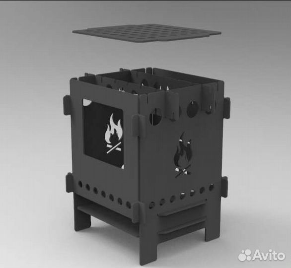 Печка щепочница 2мм