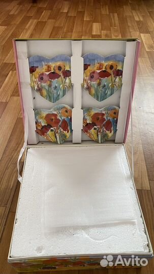 Чайный сервиз из фарфора новый на 4 персоны