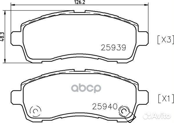 Колодки тормозные дисковые перед (PF-5544)