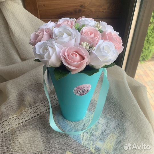 Букеты из мыльных роз