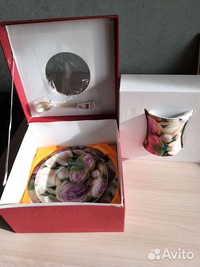 Чайная пара, набор, фарфор Китай Новый