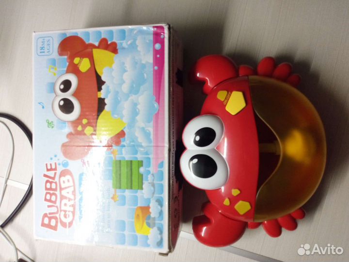 Игрушка для ванной крабик. Генератор мыл. пузырей