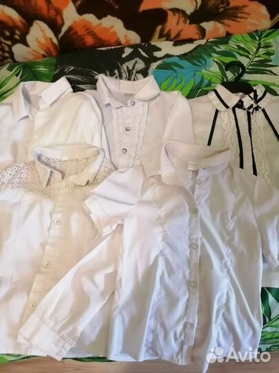 Блузки школьные, р. 128, 1-2класс