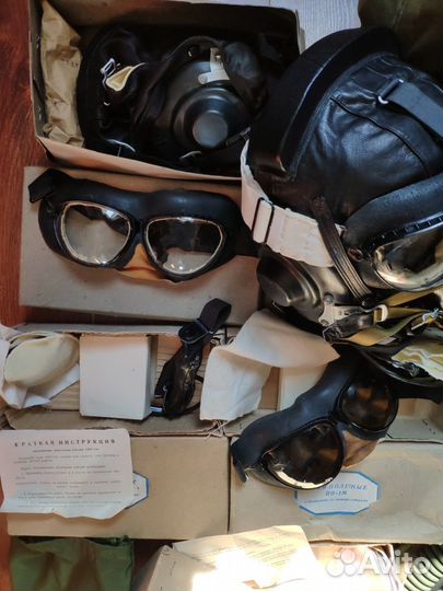 Шлемофоны лётные шл(з) ввс СССР с км, по, ла