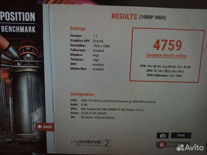 Видеокарта rx 580 8gb msi 2048sp