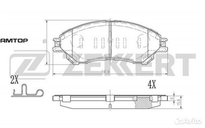 Zekkert BS2974 BS-2974 zekkert Колодки торм. диск