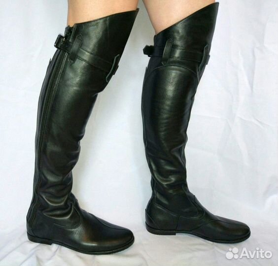 Ичиги/высокие кожаные сапоги для верховой езды