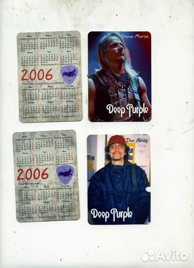 Календарики фан-клуба deep purple 2006 год 6 штук