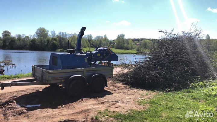 Измельчитель веток. Аренда. Дробилка