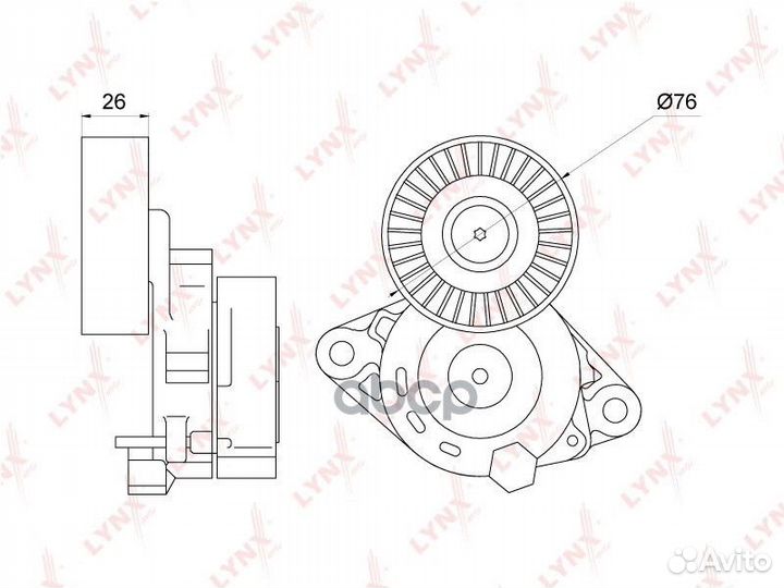 Натяжитель ремня mitsubishi outlander 06- PT332