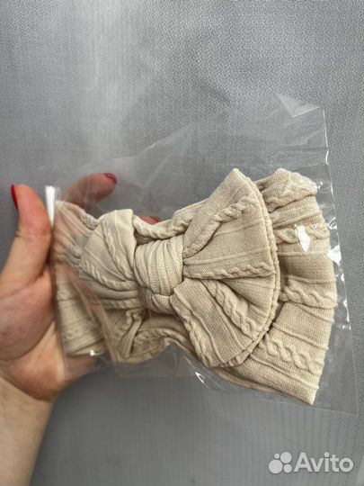 Повязки-ободки на голову для девочки с бантиком