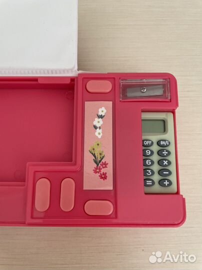 Пенал школьный розовый