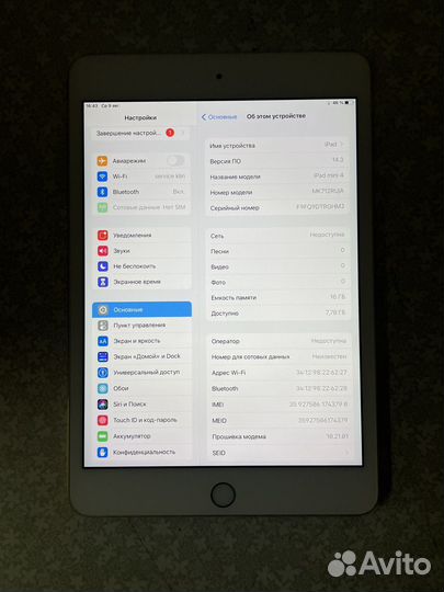 iPad mini 4 16gb