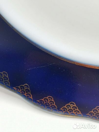 Тарелка Кобальт нкмп Фабрика Дулево 3 сорт (Ч)