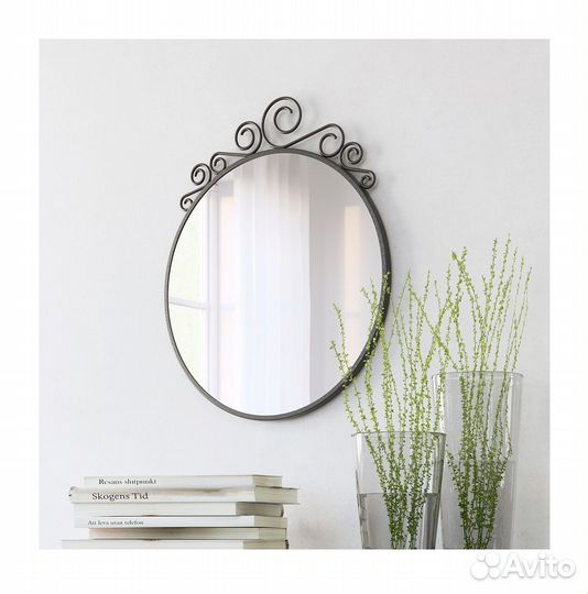Зеркало круглое. Диаметр: 50 см. Экне Икеа