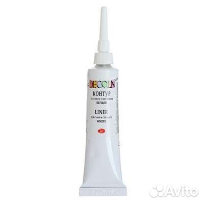 Контур по стеклу и керамике Decola, 18 мл, белый