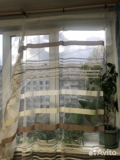 Тюль микросетка, бежевая новая