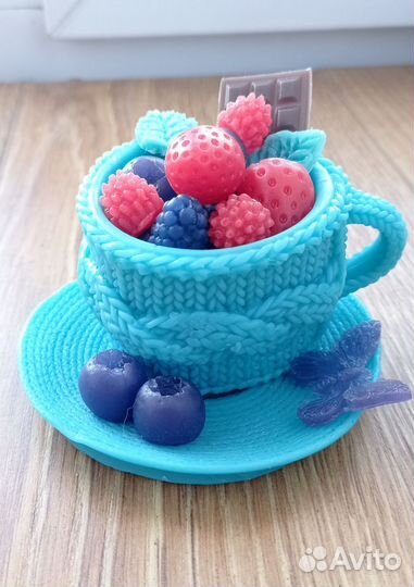 Силиконовые формы для мыла чайная пара, цветы