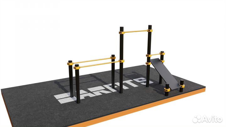 T-014 Турник, брусья, скамья для пресса D108 мета