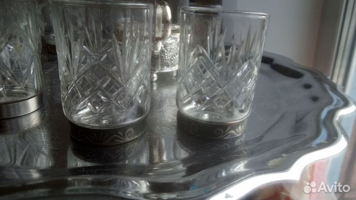 Набор поднос с рюмками эпохи СССР