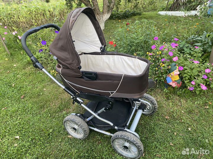 Коляска emmaljunga 2 в 1 коричневая