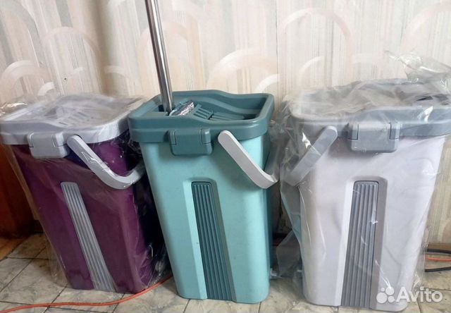 Швабра с отжимом и ведром 8 л ассортимент