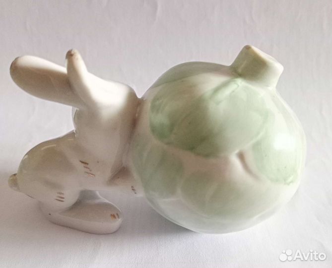Заяц с капустой фарфор СССР