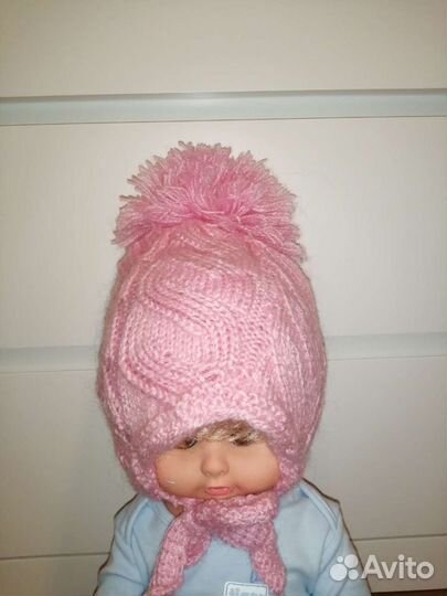 Шапки зима-весна, тёплые, на объём 50-54