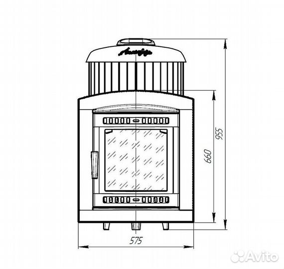 Печь банная «атмосфера L» ламели «пироксенит» набо