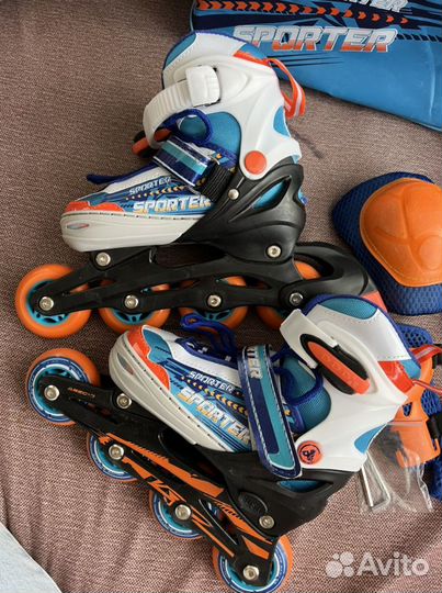 Детские ролики и защита 31-34 размер